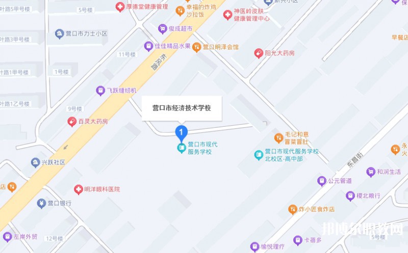 營口市經濟技術學校地址，乘車路線